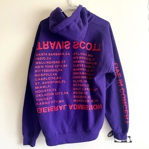 Travis Scott Birds Eye View Tour Purple Hoodie Merch Size Large